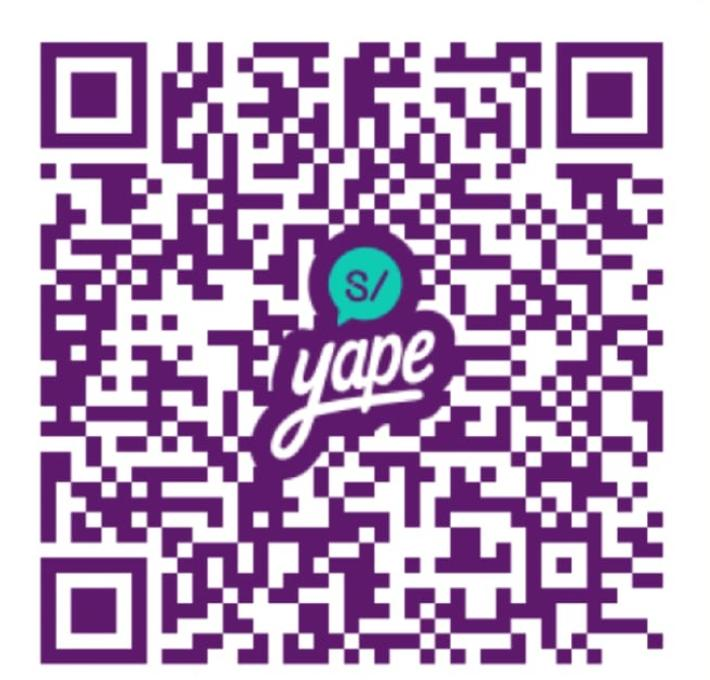 Código QR de Yape proporcionado por Geminiana para recibir pagos